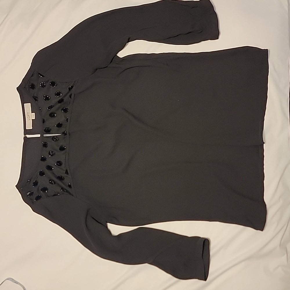Black Formal Evening Blouse